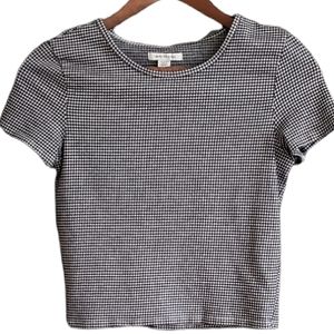 American Eagle Outfitters Gingham Check S/S Crop Top sz XS